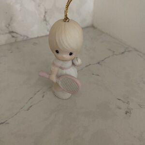 Precious Moments 102458 Serve‎ With A Smile 1986 Girl Tennis Player Ornament